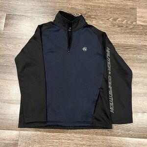 Nautica Men's Zip Up Sweater - Black and Navy